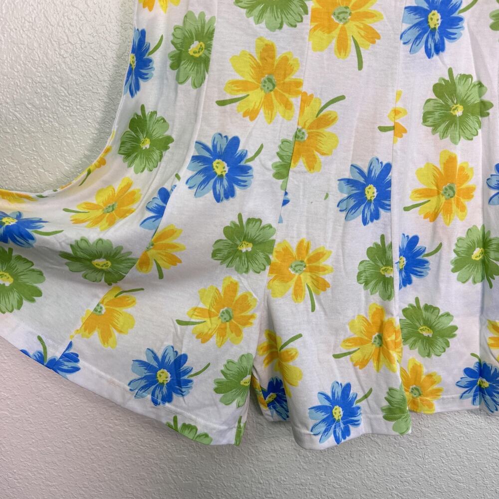 Vintage Pennylane Romper Womens Large Floral Button Bow 90s Daisy Retro NEW - Picture 6 of 13